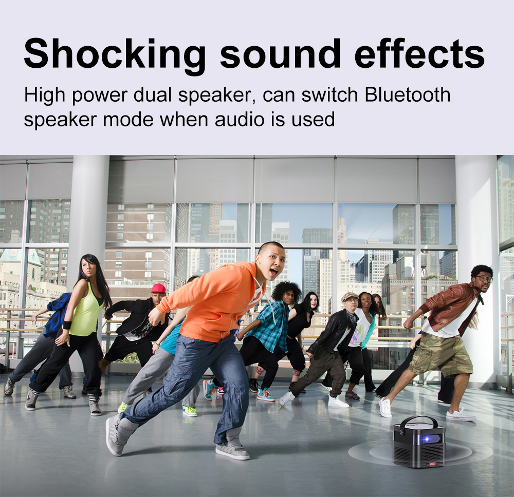 CLYTTE DLP projector K5 dual wifi Android9.0 540p 4k projector 3d projector for home theatre outdoor