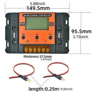 家庭用システム12v/24vソーラーパネル充電器30A PWMソーラー充電コントローラ - Product Image 2