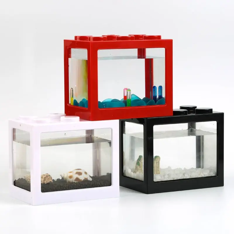 Betta Tank Acryl Aquarium Aquarium Separate transparente Aquarium Desktop Aquarium