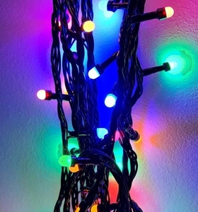 50เมตรต่อม้วนไฟ LED 240ดวง EU Plug 220V ไฟสายแบบลูกบอลฝ้า8โหมดสีขาวอบอุ่นไฟ LED ประดับต้นคริสต์มาส - Product Image 3