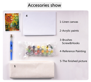 G-36 pbn tường nghệ thuật bức tranh trang trí nội thất cho tường trang trí tự làm tôn giáo tự nhiên sơn dầu bức tranh bằng số - Product Image 5