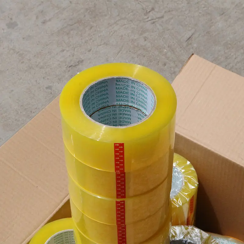 Water-proof No Bubbles Clear Lightly Yellowish Bopp Packing Tape Transparent Clear Adhesive Sealing Tape