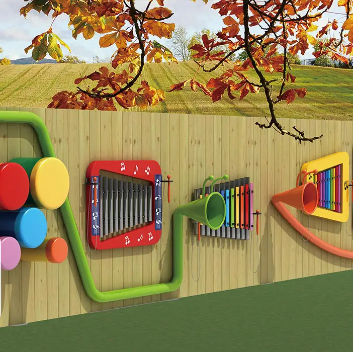 Aluminiumlegierung montiertes Outdoor-Musikinstrument Wandxylophon Glockenspiel Perkussionsspielzeug Kinderspielzeug Musik