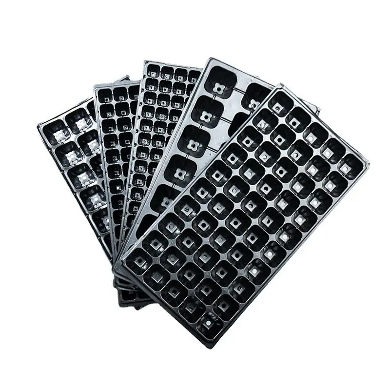 Professional production of black PS seedling tray with 15 holes/32 holes/50 holes/72 holes for tomato and pepper seedlings