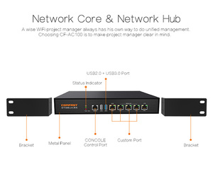 2023 Comfast CF-AC100 wifi core gateway 128 APs access point controller AC supporto OEM - Product Image 4