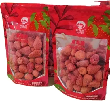 GT 110 grammes de fraises lyophilisées fraise lyophilisée fraise fruit séché sac lyophilisé fraise