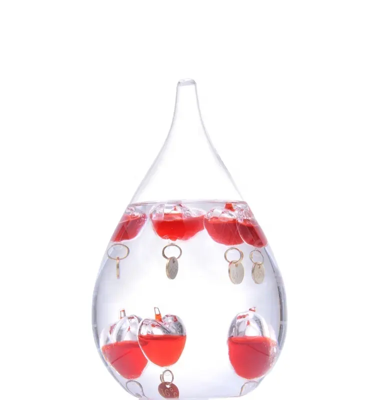 Antiken stil fabrik neue produkte Thermometer rot bälle float Galileo delikatesse glas künstler marvelous design home dekoration