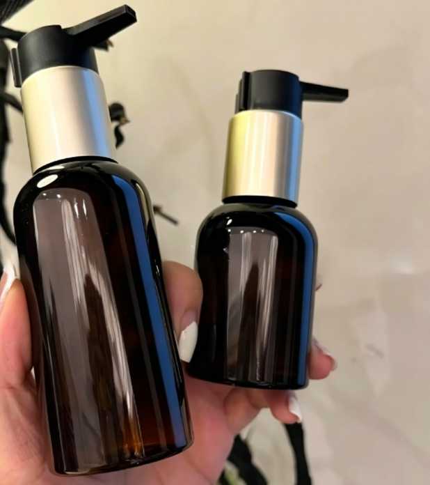 Ambre avec pompe dorée