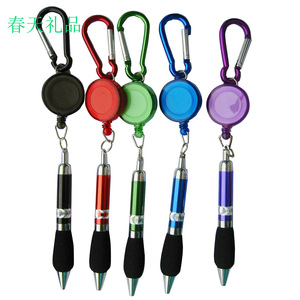 塑料多色 4 合 1 班车笔挂绳挂架脂肪登山扣圆珠笔多个墨水笔芯泡沫笔登山扣夹 - Product Image 2