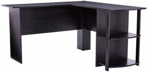 Escritorio de oficina de ordenador de esquina en forma de L de diferentes colores a precio competitivo con estantería - Product Image 3