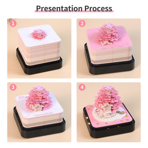 <strong>Custom</strong> Design 3D <strong>Note</strong> Pad <strong>Block</strong> 3D <strong>Memo</strong> Pad Cherry Blossom Sakura Tree <strong>Notes</strong> <strong>Cube</strong> 3D Art Paper Calendar - Product Image 4
