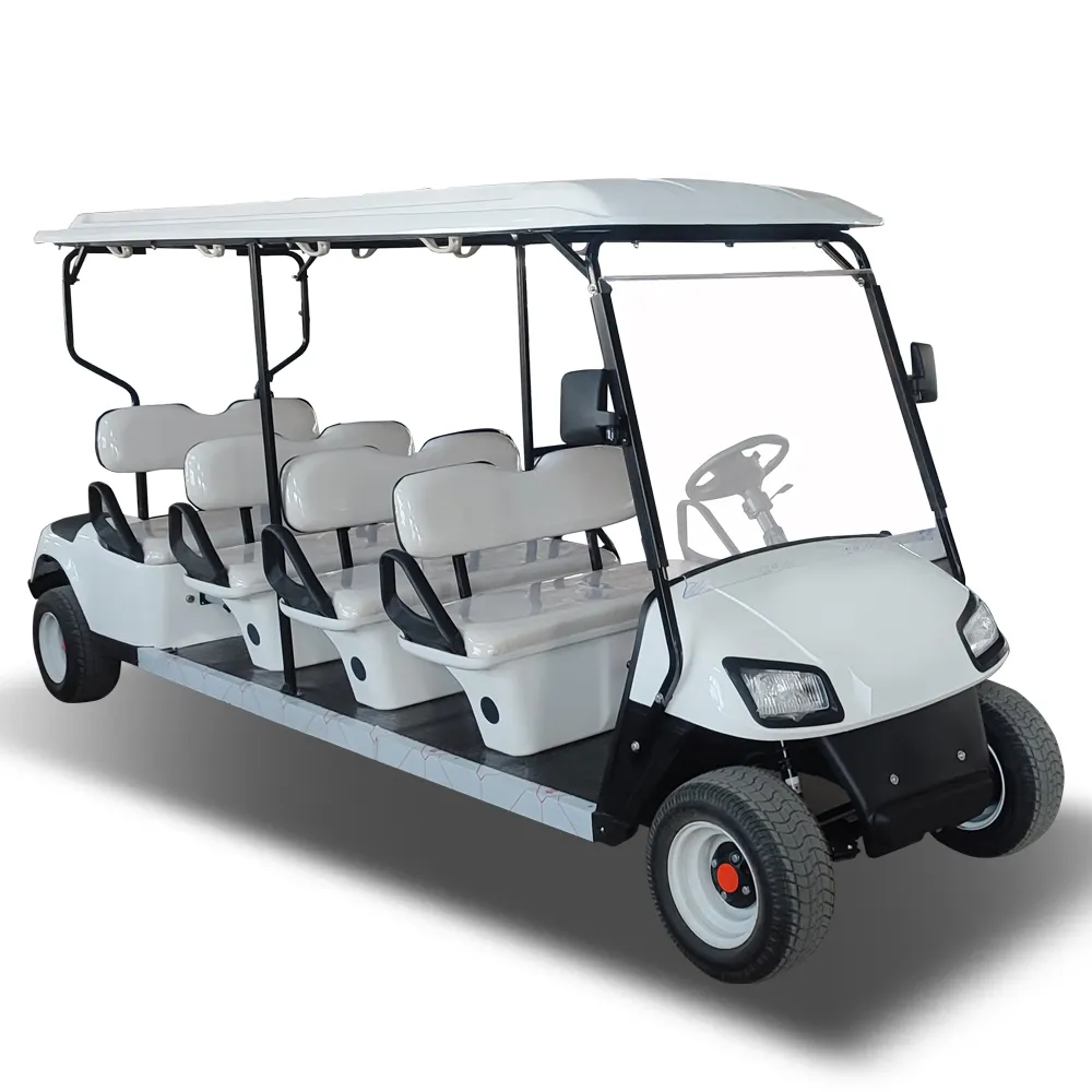 Bom desempenho Folding Golf Scooter Carts 4 rodas carrinho de golfe elétrico 8 lugares Poderoso Motorizado Golf Elétrico Trike