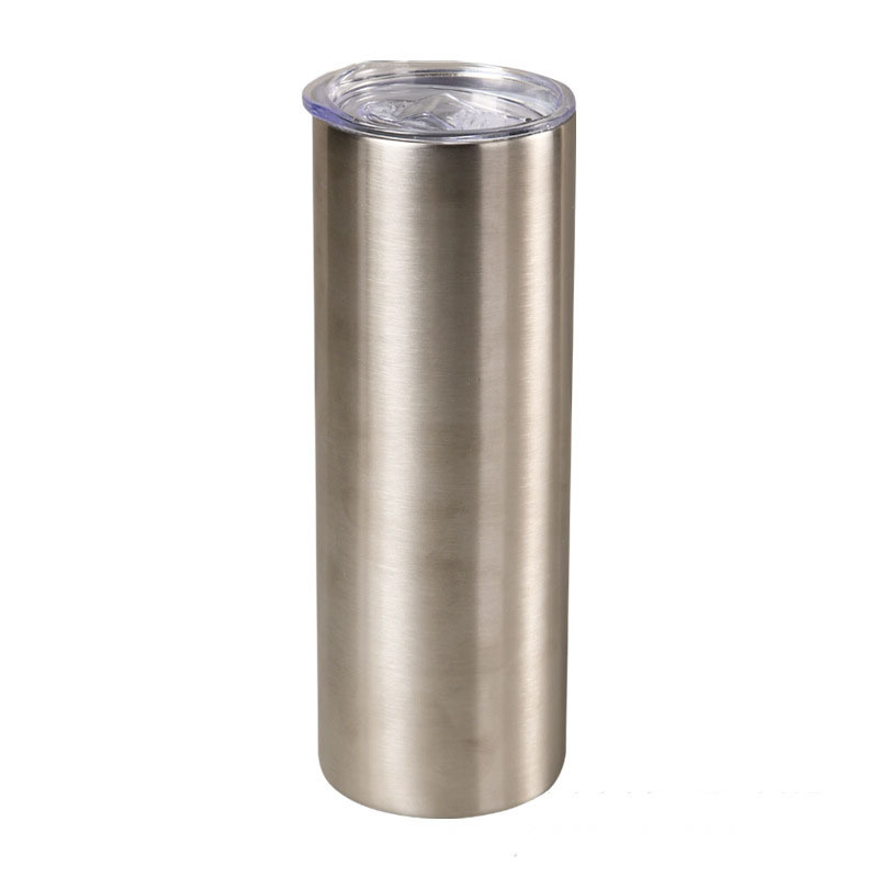 Gobelet argenté de 590 ml (20 oz) avec bouchon hermétique