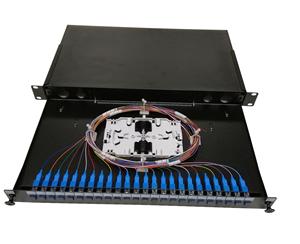 Schublade 19-Zoll-Glasfaser-Patchfeld Netzwerk verteiler kasten rahmen 24-Port-Odf-Patchfeld - Product Image 1