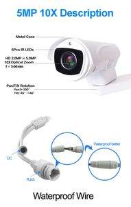 Xmeye 5MP 4X 10X Optical Zoom POE <strong>Camera</strong> 5MP 10X Optical Zoom PTZ Security <strong>Camera</strong> 5-50mm Optical Zoom BULLET POE PTZ IP <strong>Camera</strong> - Product Image 2