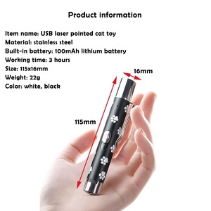 5 modelli regolabili Pet Chaser Toy Tease Stick allenamento penna Laser Usb ricarica giocattolo interattivo per gatti - Product Image 6