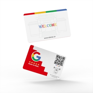 Customized QR <strong>Code</strong> Printing 13.56Mhz PVC Smart Cards NTAG 213 NFC Google Review Card