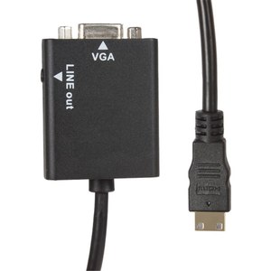 Para cable adaptador HDMI a VGA con Audio para computadora para interfaz HDMI Chaqueta de PVC para micrófono y altavoz Monitor de pantalla VGA