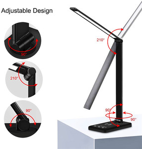 Hot Sales Touch Control 5 Modes 5 Levels Dimmable Night Desk <strong>Lamp</strong> Led Wireless Charging Table <strong>Lamp</strong> for Study Desk - Product Image 2