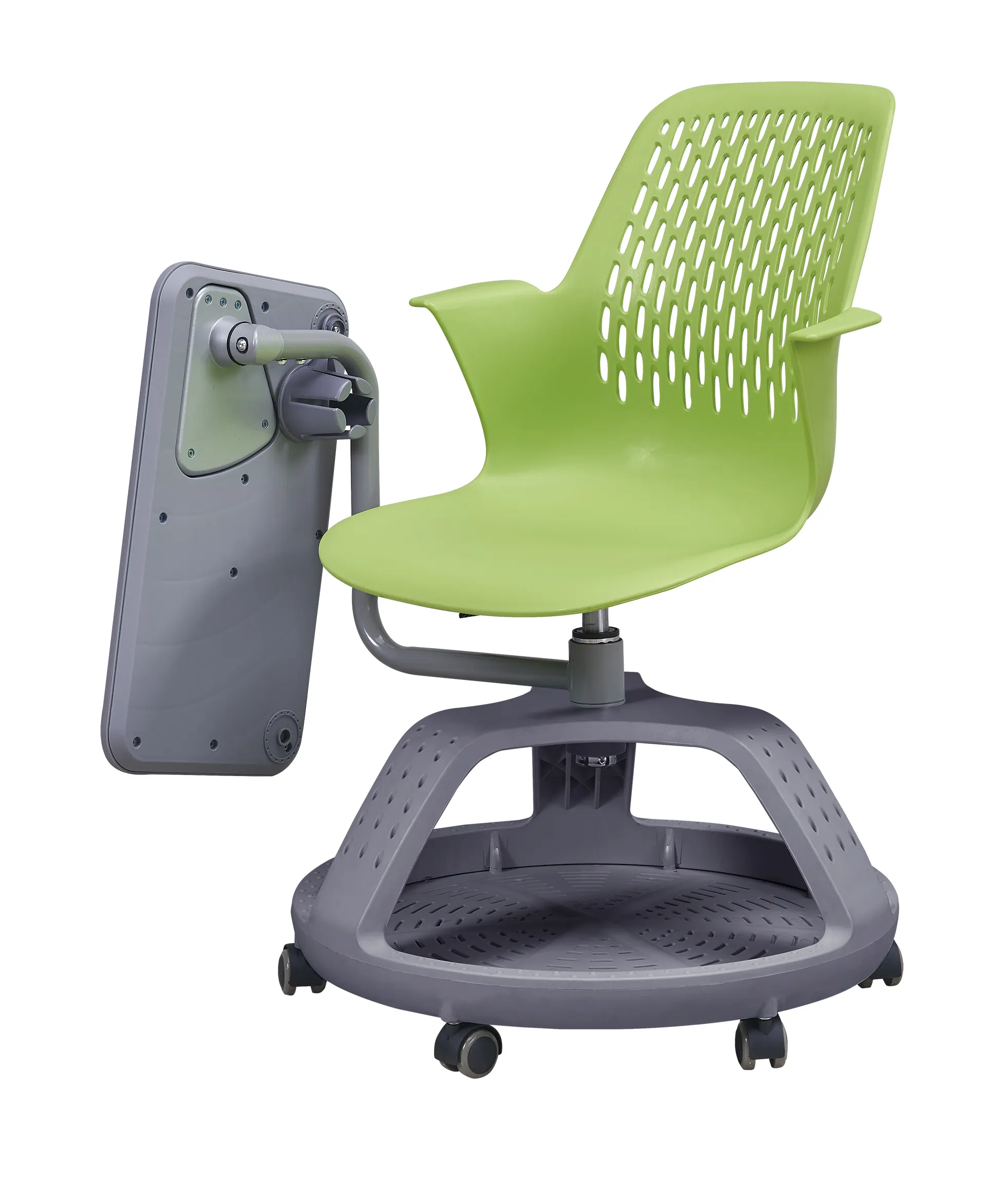 Nueva silla de plástico de la Universidad de la Escuela de diseño moderno con mesa de escritura Escritorio de estudiante de aula y silla para adultos
