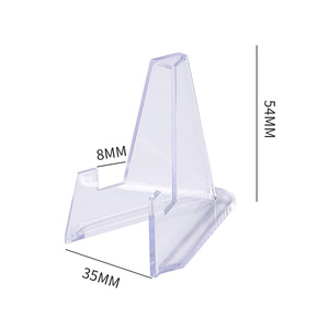 54mm * 35mm mini rõ ràng nhựa Giá vẽ đứng bóng chày thể thao thẻ đứng kinh doanh phân loại thẻ giá vẽ đứng - Product Image 1