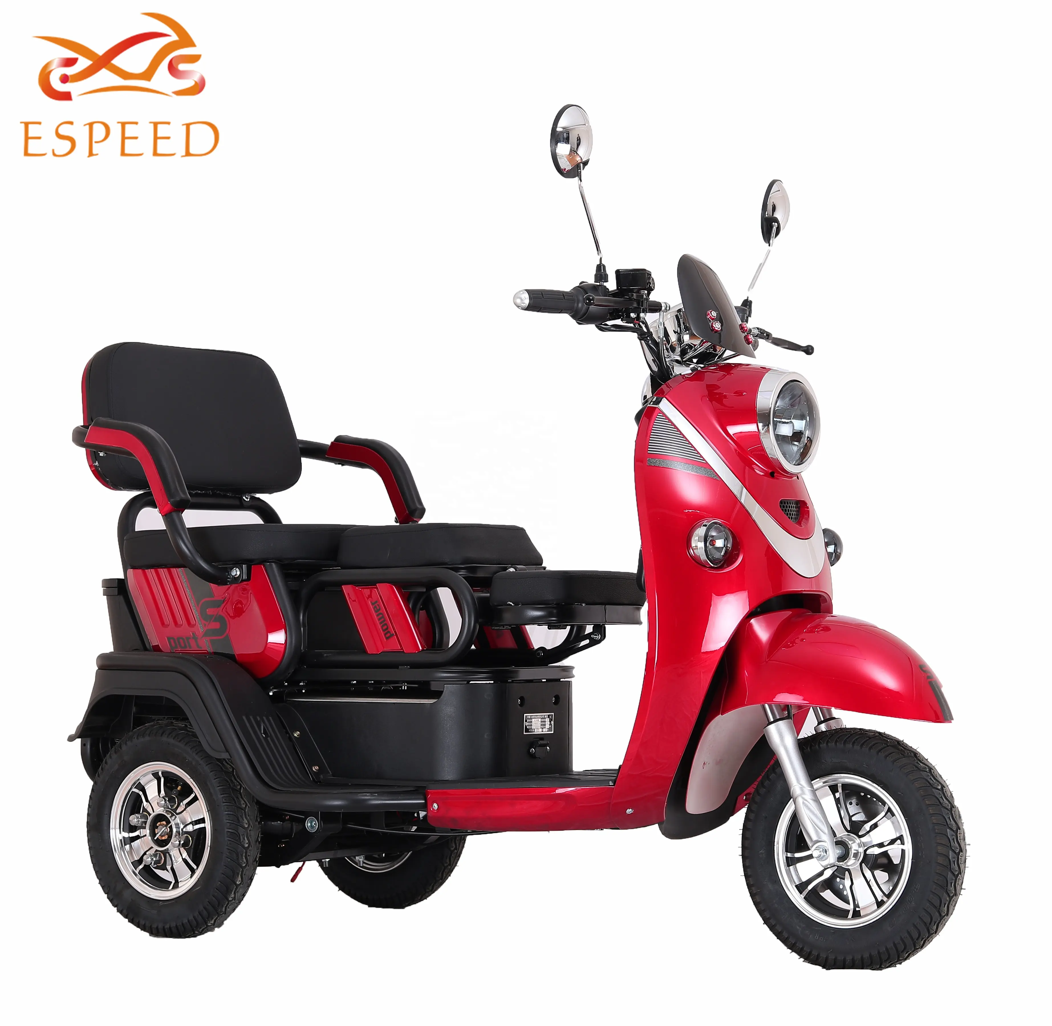 Più nuovo 1000w scooter elettrico adulti scooter 3 ruote 3 sedili calcio gioca moto mobilità elettrica triciclo elettrico