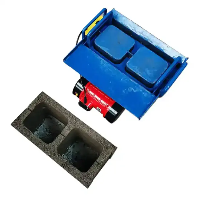 Machine de fabrication de blocs de cendres volantes en ciment creux manuelle portable Machine de fabrication de blocs