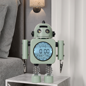 Robot intelligente sveglia digitale Display temperatura orologi Desktop con modalità Snooze casa camera da letto decorazione della tavola per il regalo del bambino - Product Image 1