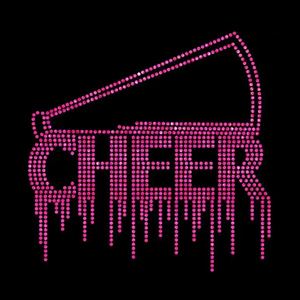 Cheer ve hoparlör özel tasarım Rhinestone Logo isı transferi tasarım düzeltme Rhinestone şablon desen yapay elmas Transfer tatoo - Product Image 1