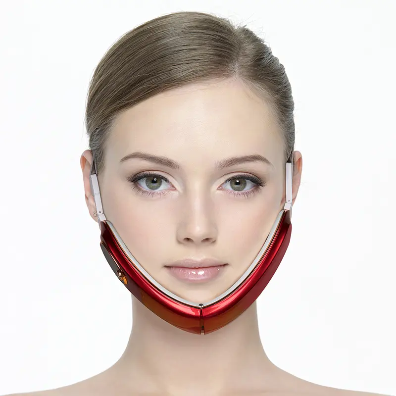 Dispositivo de elevador facial led, fita de emagrecimento fino em v formato de ems, massageador facial microatual