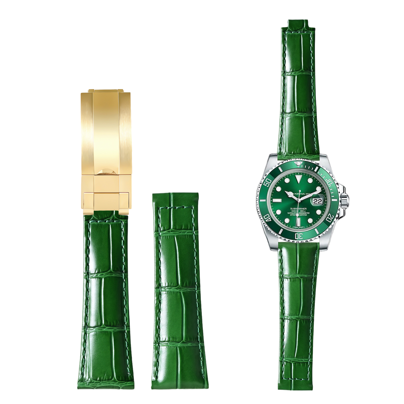 Hebilla de oro verde