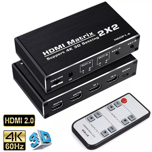 2x2 para HDMI Matrix 4K 60Hz 3D Switch 2-In-2-Out 4K para HDMI 2,0 Spliter para PS4 Pro TV 60Hz 4K para HDMI Matrix Switch Splitter - Product Image 2
