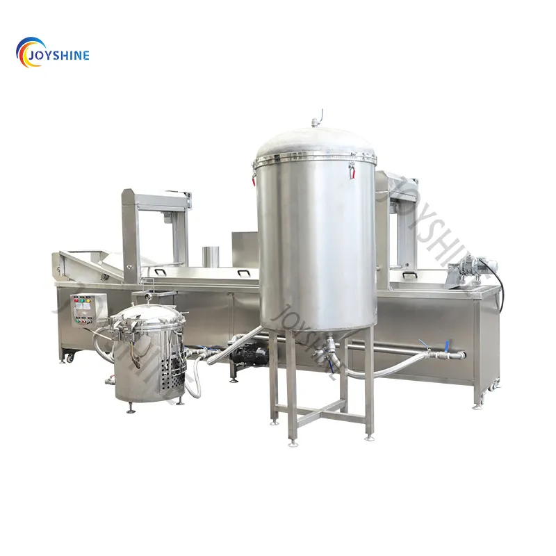 Freidora continua automática de aceite, Control de temperatura Industrial, para freír aperitivos, Pellet, máquina eléctrica