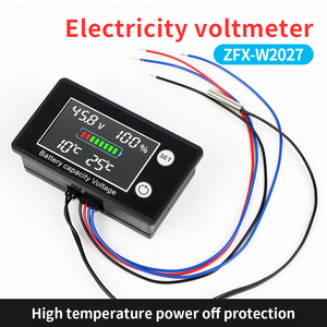 ZFX-W2027 Battery <strong>Temperature</strong> <strong>Controller</strong> DC 9V-100V Voltage Meter Lithium Lead-acid Battery Capacity <strong>Indicator</strong> Plastic Voltmeter - Product Image 4