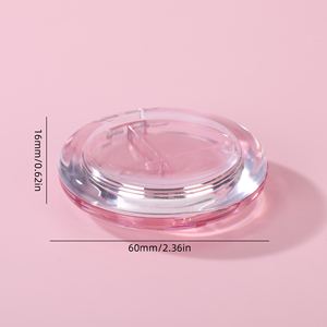 High Quality Customizable Plastic Eyeshadow <strong>Compacts</strong> New Design Flip-Top Snap-On Empty Concealer Compartments Embossed Printing - Product Image 2