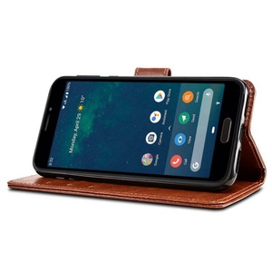 Chất Lượng Cao Crazy Horse Mẫu 3 Ví Đựng Thẻ Có Chân Đế Cho Doro 8080 Bao Da TPU - Product Image 3