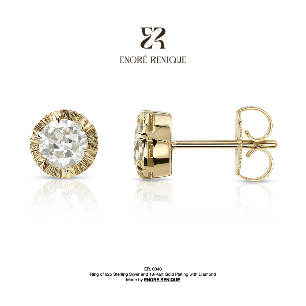 1ct Moissanite Stud Earrings (0.5ct each)