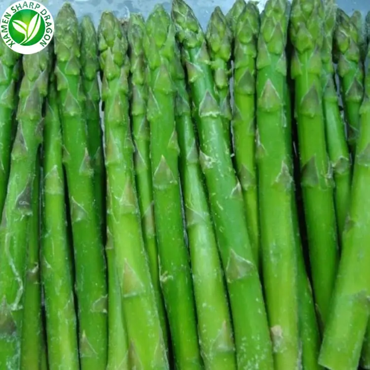 Precio de verduras verdes IQF espárragos frescos congelados