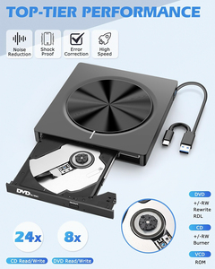7合1 EDD30 V2外部DVD驱动器类型-C USB3.0光学光盘-RW DVD-RW刻录机刻录机托盘免费驱动器，适用于Wins笔记本电脑 - Product Image 5