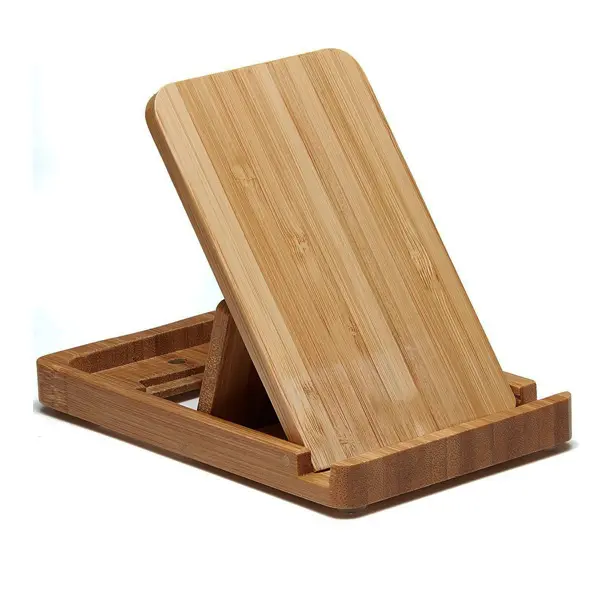 Özel bambu ahşap telefon ayarlanabilir katlanabilir masaüstü cep telefonu Tablet telefon adet standı tutucu