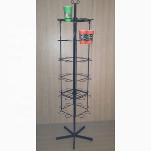 Cửa Hàng Thép Lịch Thi Đấu Hàng Hóa Triển Lãm Sắt Dây Rod Arm Tầng Đứng Xoay Tùy Chỉnh Kim Loại Treo Mugs Hiển Thị Rack - Product Image 3