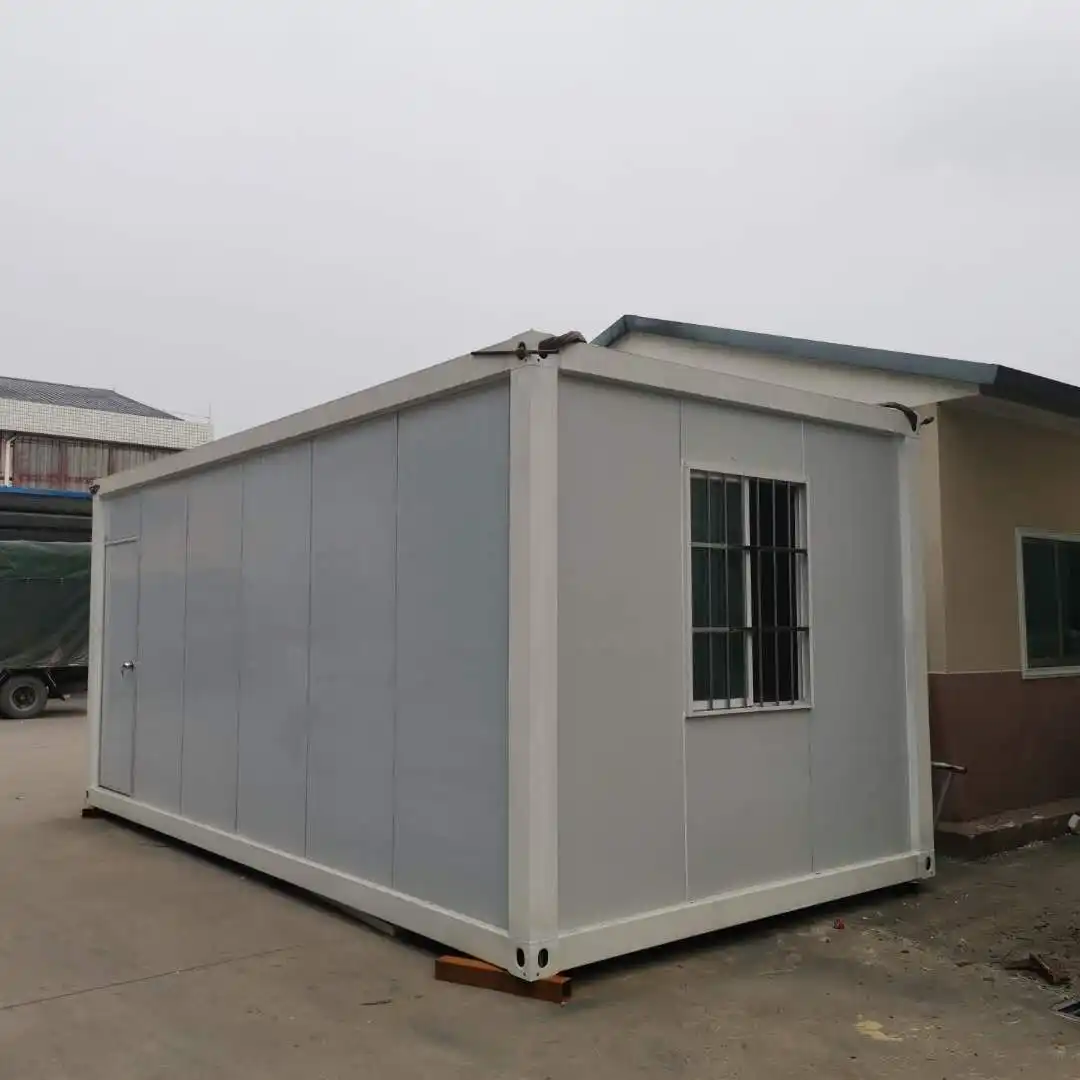 Factory Outdoor Luxury Expendable Prefabricated Metal Small Container Homes Office Site Cafe Waterproof Flat Pack Prefab House