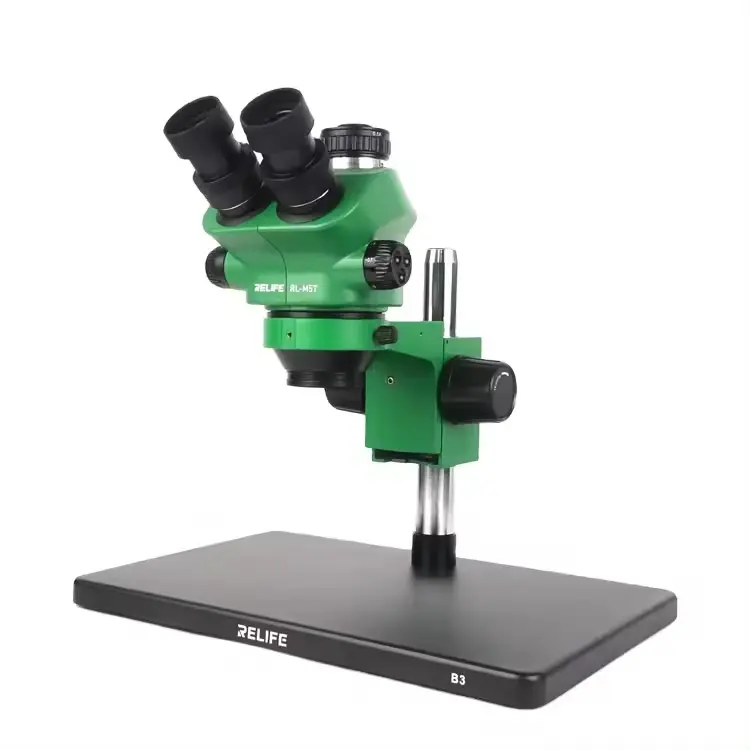 RELIFE-Microscopio Relife con cámara base de plataforma grande y pantalla de visualización para reparar teléfonos móviles