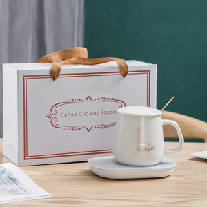 Constant Temperature <strong>Cup</strong> Creative Heating Coffee Mug Warmer Smart Vacuum <strong>Cup</strong> 55 <strong>Explosion</strong> Proof Heater Gift Set for Home Office - Product Image 5