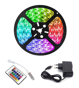 RGB SMD5050 IP20/IP65 LED-Licht leiste Flexibler Farbbandst reifen DC 12V RGB-Diodenband-IR-Controller-Adapter mit 44-Tasten-Controller - Product Image 1
