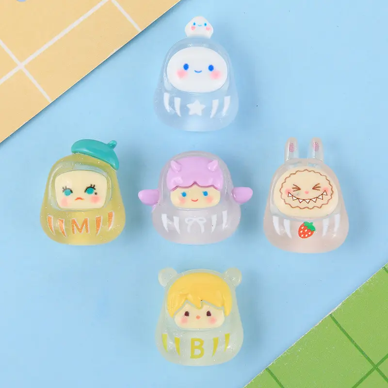 100 cái mỗi túi phim hoạt hình nhựa trong suốt Kawaii hạt nhựa bánh mì nướng bánh rán flatback Cabochon quyến rũ đối với tự làm đồ trang sức làm