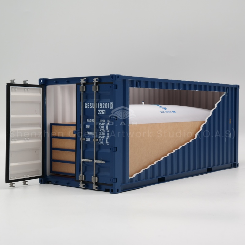 Modelo de contenedor de flexitank 1:20 BLUE WHALE