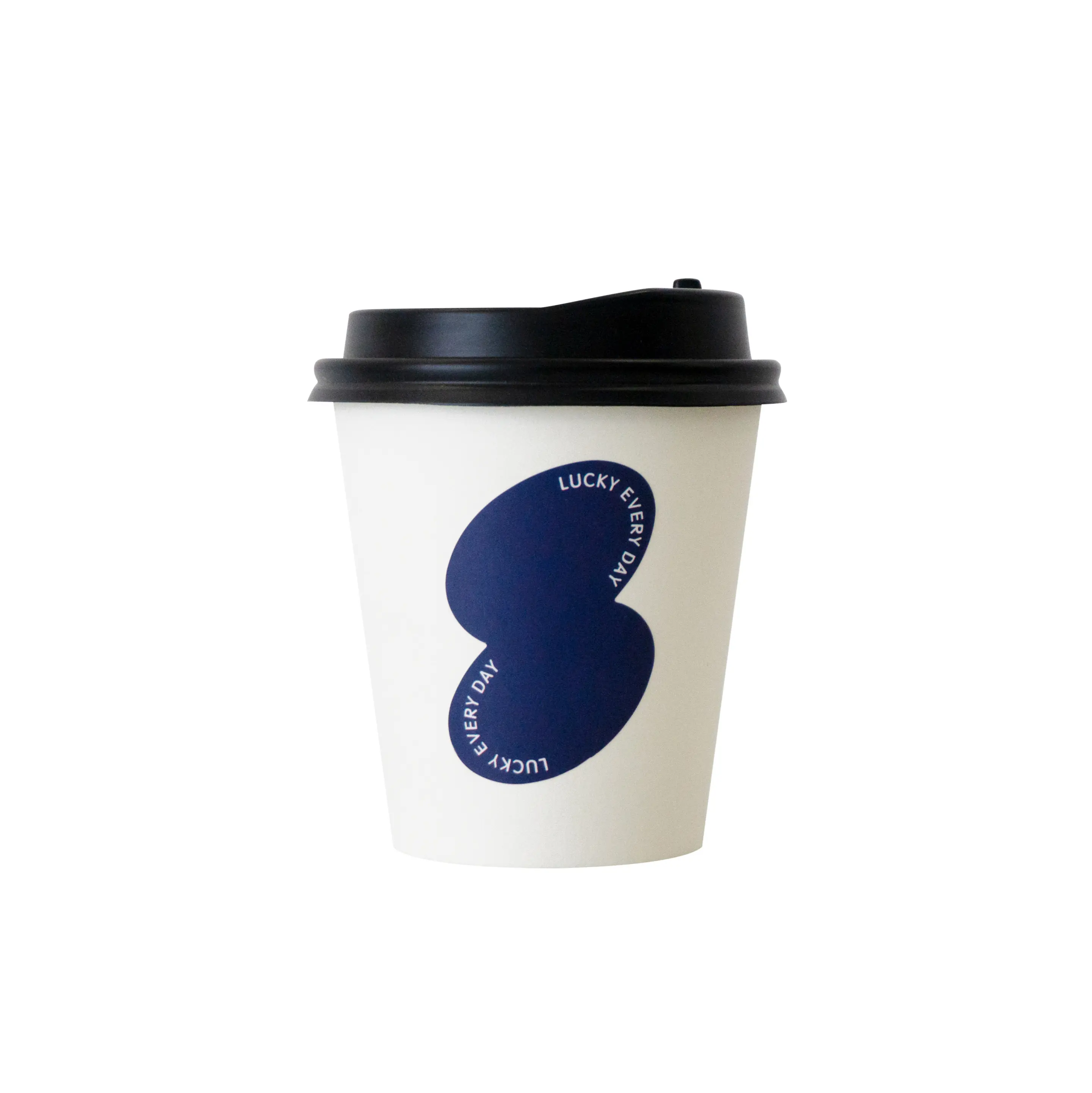 Impressão personalizada de alta qualidade personalizado descartável takeaway cappuccino café café café quente bebida papel copos com tampas 8 oz
