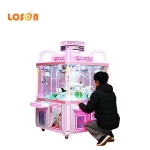 Máquina de guindaste de brinquedo de pelúcia para brincar de <span class=keywords><strong>arcade</strong></span> de luxo, máquina de brincar de brincar com moedas, coletor de 4 jogadores para brincar de diversões indoor