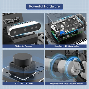 Hiwonder MentorPi M1 Himbeer Pi 5 Roboter Auto Mecanum-Rad Chassis ROS2-HUMBLE Unterstützung SLAM und autonomes Fahren - Product Image 2